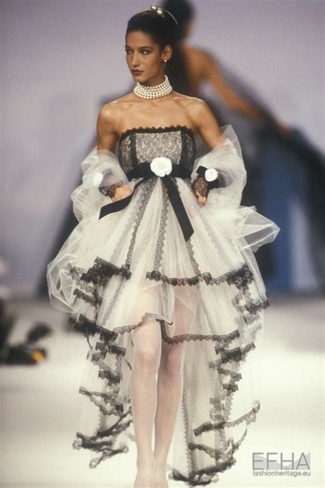 chanel 90s black dress|chanel spring summer 1990 couture.